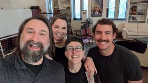 Blunder Bus Team Members Elissa Zimmer, Jimmy Desautels, Gianna Kozel, and Daniel Proczko